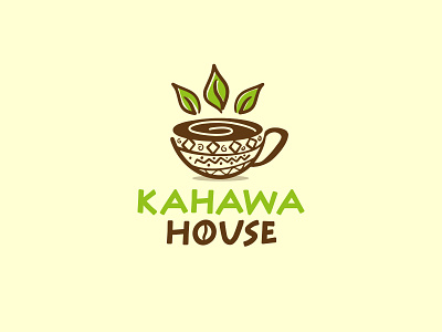 Kahawa House african african doodle coffee coffee cup coffeeshop logo tea