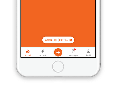 TabBar WIP bar icon icons ios mobile orange pill simple tab tabbar ui ux