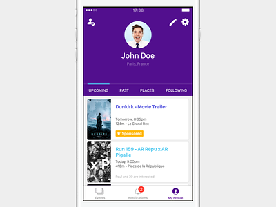 WINGiT • My profile page app clean interface ios mobile profile tab ui ux wingit