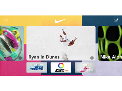 Nike Content VR Platform content interface nike platform reality ui user ux virtual vr