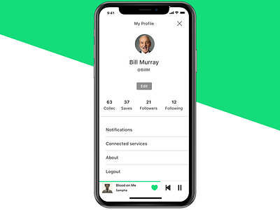 Music App • Profile page