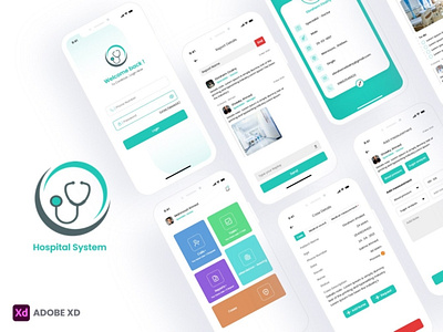 Hospital System , Management- Medical App app branding design illustration logo ui ux vector web website