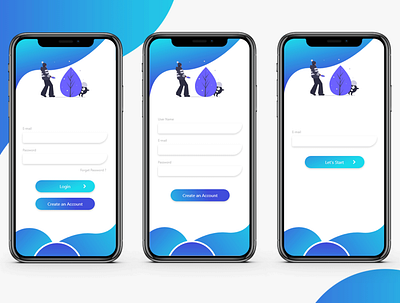 Winter Login Ui app design illustration ui ux vector