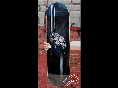 Sustain Skateboard Deck cyborg deck design robot skateboard