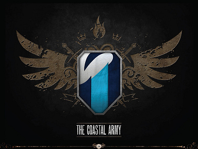 The Coastal Army Logo army coast film logo metal military patch wave wings