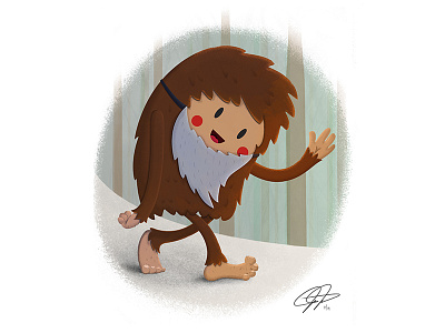 Bigfooted Boy beard bigfoot boy brown character illustration costume forest fur illustration sasquatch