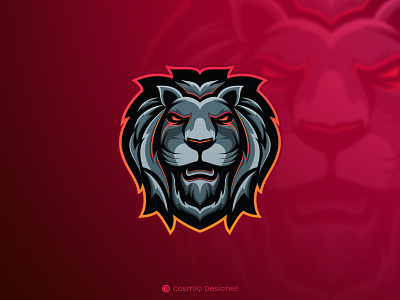 Lion adobe illustrator adobe phtotoshop animal dribblers esports graphic design illustration lion logo mascot