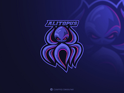Alitopus adobe illustrator adobe phtotoshop alien design dribblers esports graphic design illustration logo octopus