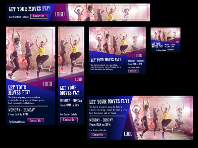 Web Banner for Zumba Class branding illustration