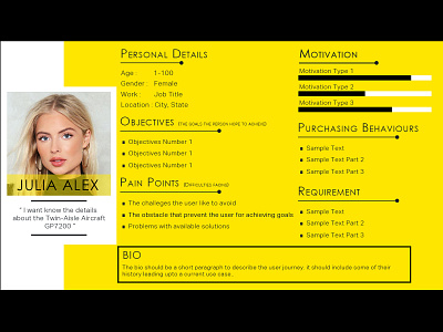 Sample Persona for a Client design ui