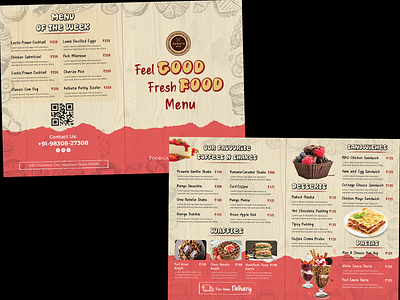 CAFE Menu Card branding design graphic design illustration photsho