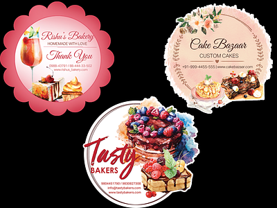 Bakery Stickers branding design drawing graphic design illustration