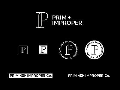 Prim + Improper | Brand ID System badge brandidentity brandidentitysystem branding creative customtype design system designer icon lettermark logo logodesign logodesigner mark minimal minimalism modern monogram typography visual identity