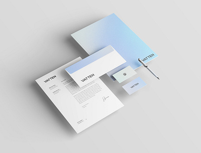 VATTEN | Stationery aquatic branding business cards businesscard coral custom type customtype graphicdesign logo logodesigner marketing marketing collateral minimal minimalism minimalist ocean sea stationery type typography