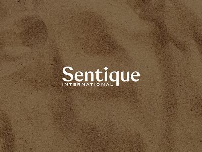 Sentique | Secondary Logo beauty bold brand assets brand identity branding cosmetics elegant feminine gold graphicdesign graphicdesigner icon logo logodesigner sand star stylish typography