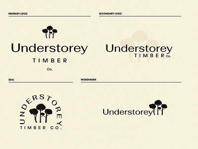 Understorey Timber Co. | ID System brand brand identity brand identity system branding elegant icon identity logo logomark mark nature seal startup structure tree trees typography wood woodworking wordmark