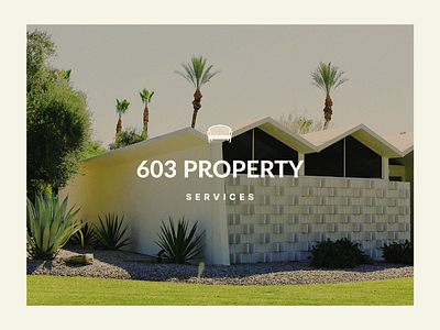 603 Property Services | Primary Long bench brand brand identity branding elegant exterior garden icon identity landscape landscape design logo logodesigner mark minimal minimalism typography