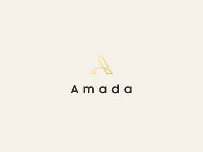 Amada Logo a designer elegant gold gradient graphic jewelry letter lettermark logo logo design luxury mark minimal minimalist modern simple sophisticated women