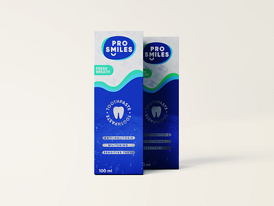 Pro Smiles | Toothpaste Box adobe box brand branding color creative design designer graphic graphicdesign graphicdesigner illustrator logo logodesigner packaging photoshop typography vector