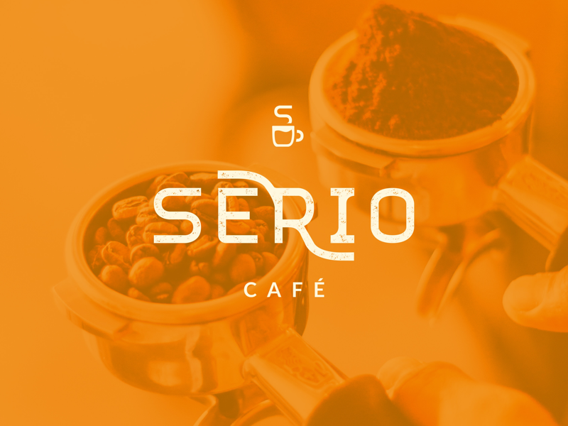 SERIO CAFÉ | Visual Identity icon mark premium coffeecup cup distressed logodesign typography logotype logo branding visualidentity brandidentity italian coffee cafe barista