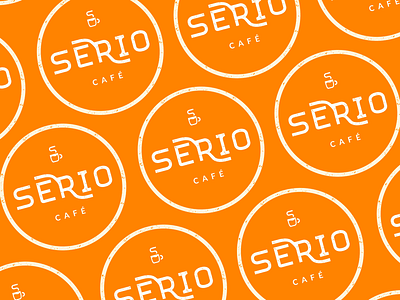 SERIO CAFÉ | Badge/Sticker barista brandidentity branding cafe coffee coffeecup cup distressed icon italian logo logodesign logotype mark premium typography visualidentity