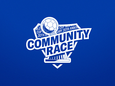 Community Race concept branding illustrator logo one color san jose sports typography vector