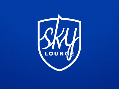 Sky Lounge logo bay area branding illustrator logo one color san jose sports typography vector