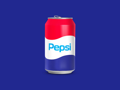 Pepsi Redesign blue branding can logotype packaging retro simple soda