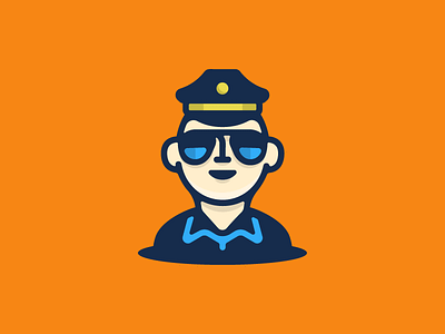 Hello officer! cop icon law officer police vector