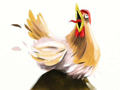 Chicken chicken digital painting