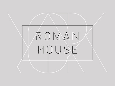 Roman House clean logo minimal typography