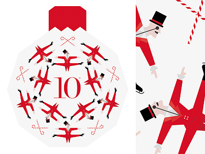 10 Lords A Leaping 12 days of christmas christmas illustration