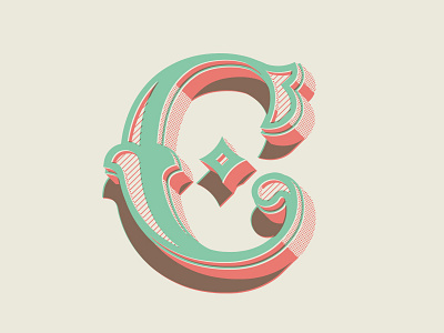 C Screenprint alphabet c handmade letter letter c logo monogram screen print type type design typography