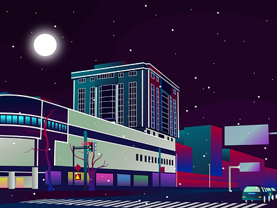 illustration series for alone Bishkek city