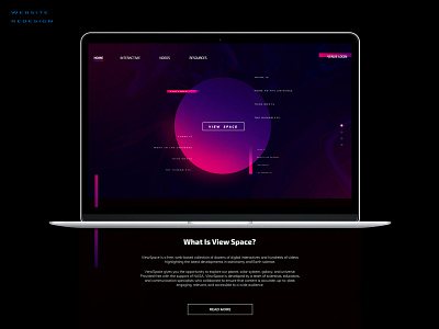 ViewSpace Homepage ReDesign adobexd design photoshop redesign space uidesign webdesign website design