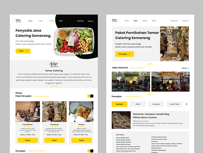 Landing Page for Tamar Catering desainer desainweb illustration indonesia designer ui design uiapp uidesign webdesign