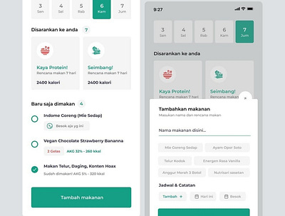 Diet App Design Concept desainer desainweb design illustration indonesia designer logo ui design uiapp uidesign webdesign