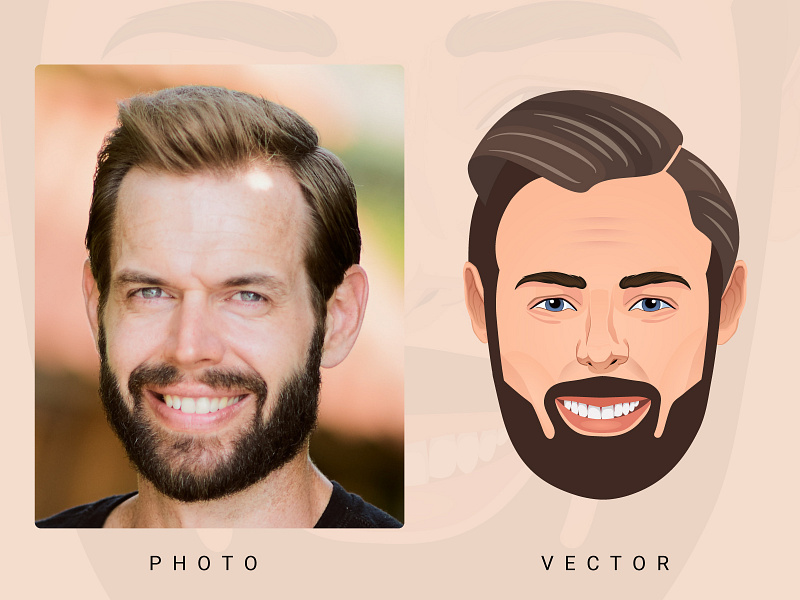 Mark Belanger photo to vector character logo by PixSmite on Dribbble