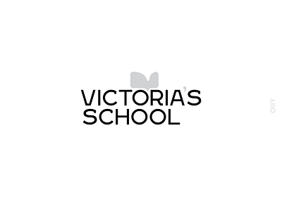 Rejected logo |08| Victoria's school design flat icon logo typography vector