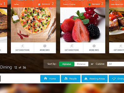 Flat UI Concept application design digital signage flat ui food visual design wayfinding