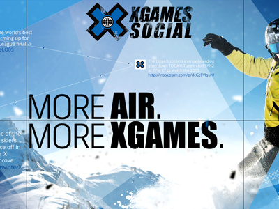 Xgames Pitch interactive social media wall sports visual design xgames