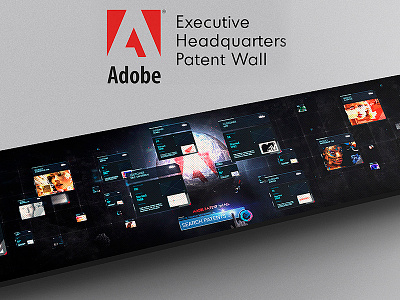 Adobe Patent Wall adobe creative digital signage futuristic ui photoshop