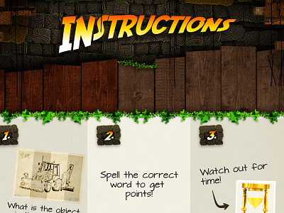 Word Adventure digital signage game interactive touch screen ui