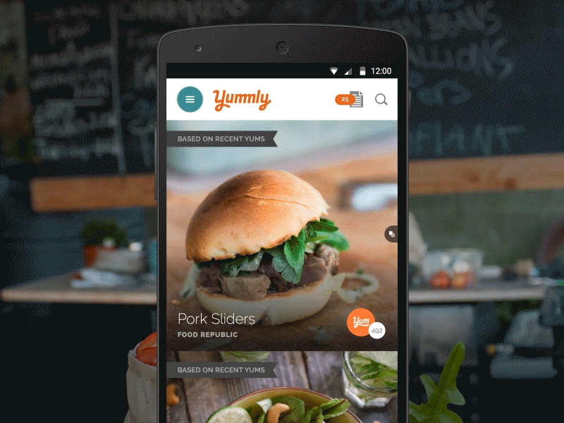 Yummly Shopping List add to list aisles android animation app food interaction mobile recipes shopping list yummly