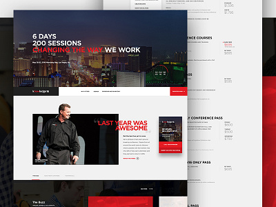 ServiceNow Conference Site conference design it management modern red service site ui web