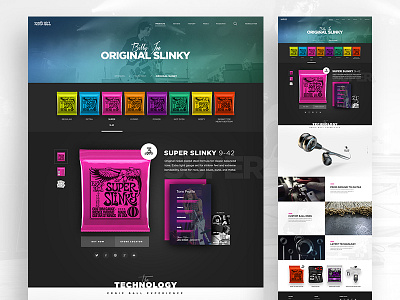 Ernieball Redesign ernieball guitar modern music musician product shadow shop strings ui ux web