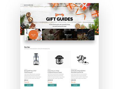 Yummly Gift Guides christmas cooking tools gift guides gifts holidays web design yummly