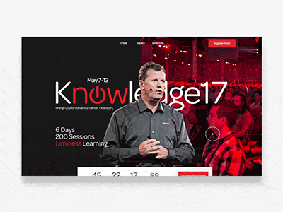 ServiceNow K17 Conference animation it motion red servicenow technology industry web design