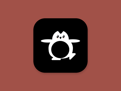 App icon Pinguini animal app icon bordo icon ios logo red