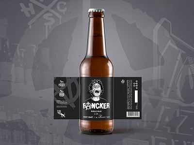 Beer Label Design for Fancker Pale Ale branding design illustration illustrator logo typography vector